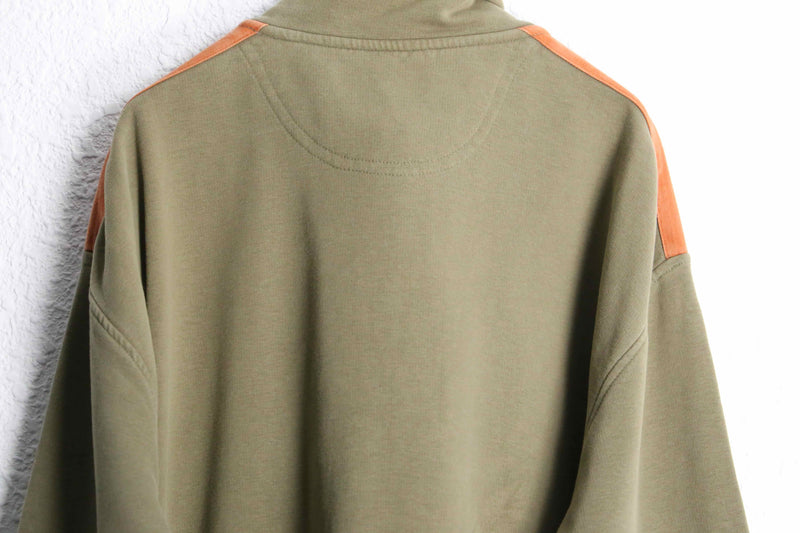 earth color half zip pullover