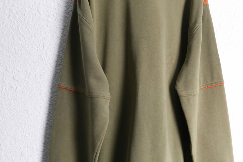earth color half zip pullover