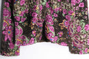 wrinkled floral reversible jacket