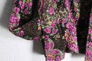 wrinkled floral reversible jacket