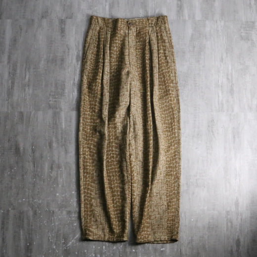 1990s ARMANI COLLEZIONI all-over pattern devoré trousers