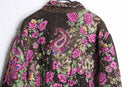 wrinkled floral reversible jacket