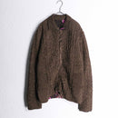 wrinkled floral reversible jacket