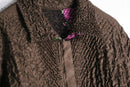 wrinkled floral reversible jacket