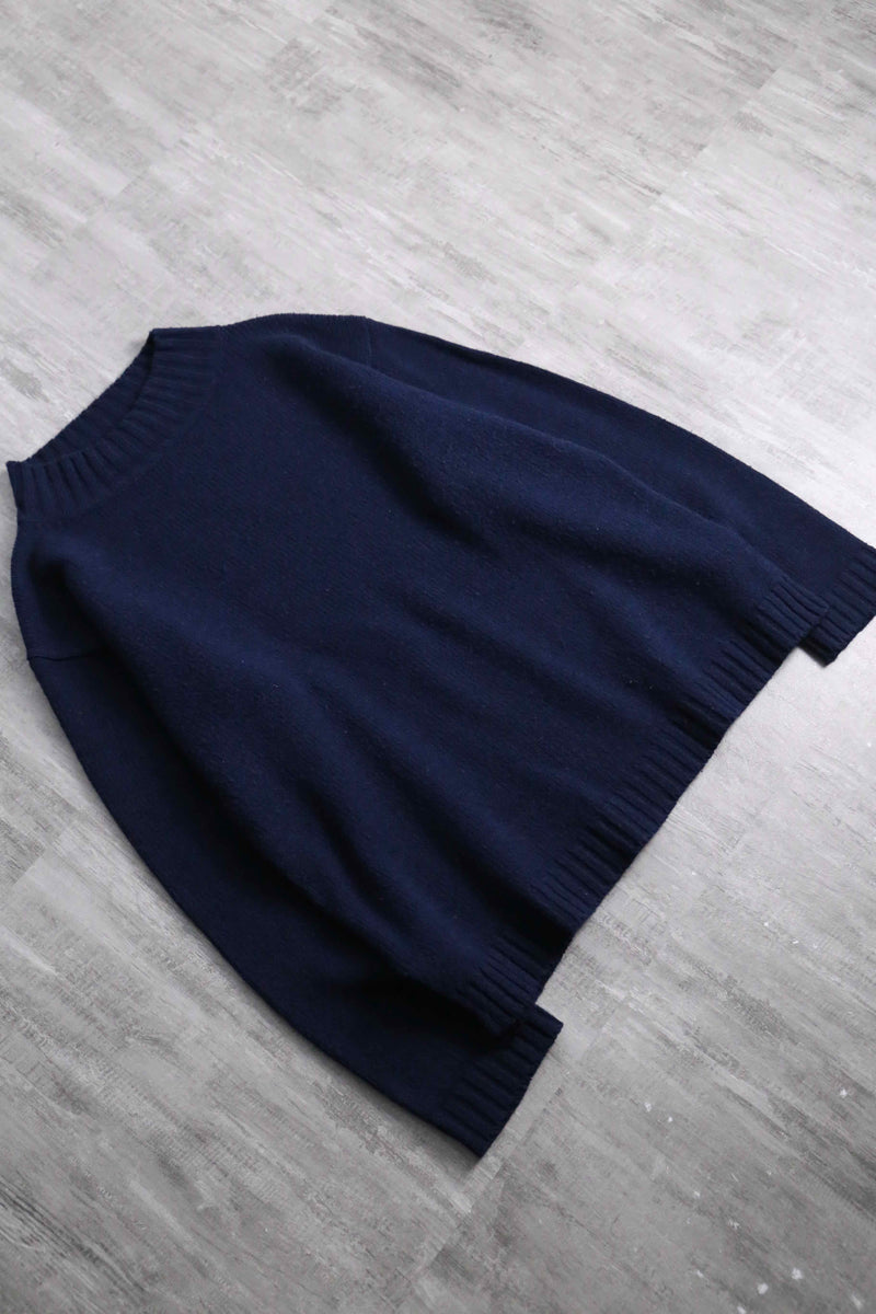 1990s ARMANI JEANS mock neck lamb wool knit