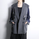 "Re:make" button stitch tailored jacket