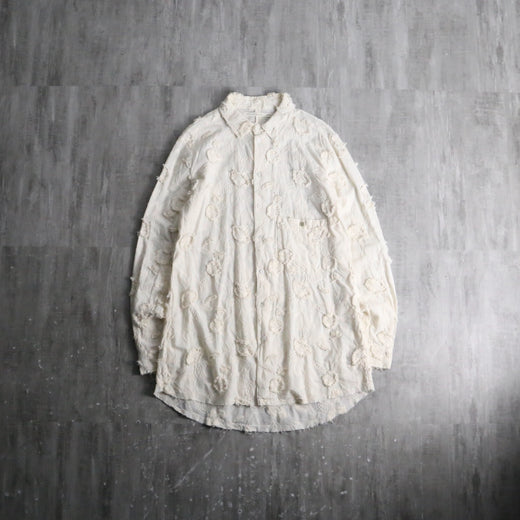 early 2020SS Aleksandr Manamïs emb floral pattern long shirt