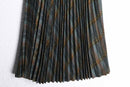 brown tartan check pleats skirt