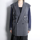 "Re:make" button stitch tailored jacket
