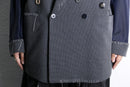 "Re:make" button stitch tailored jacket