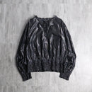 "i.n.c" metallic stripe smocked blouse