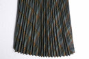brown tartan check pleats skirt