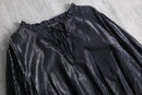 "i.n.c" metallic stripe smocked blouse