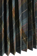 brown tartan check pleats skirt