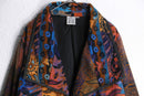 multi tone woven toggle shawl jacket