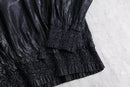 "i.n.c" metallic stripe smocked blouse