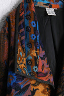 multi tone woven toggle shawl jacket