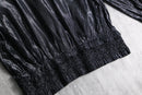 "i.n.c" metallic stripe smocked blouse