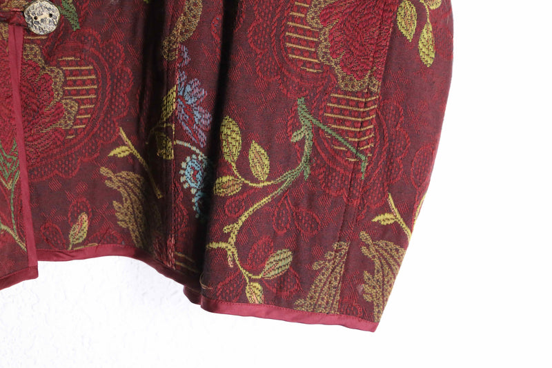 "CHICO'S" flower emb china gobelin jacket