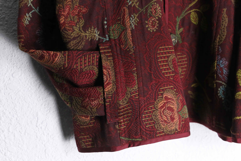 "CHICO'S" flower emb china gobelin jacket