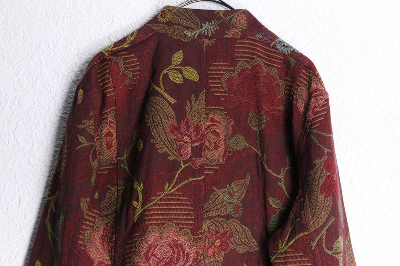"CHICO'S" flower emb china gobelin jacket