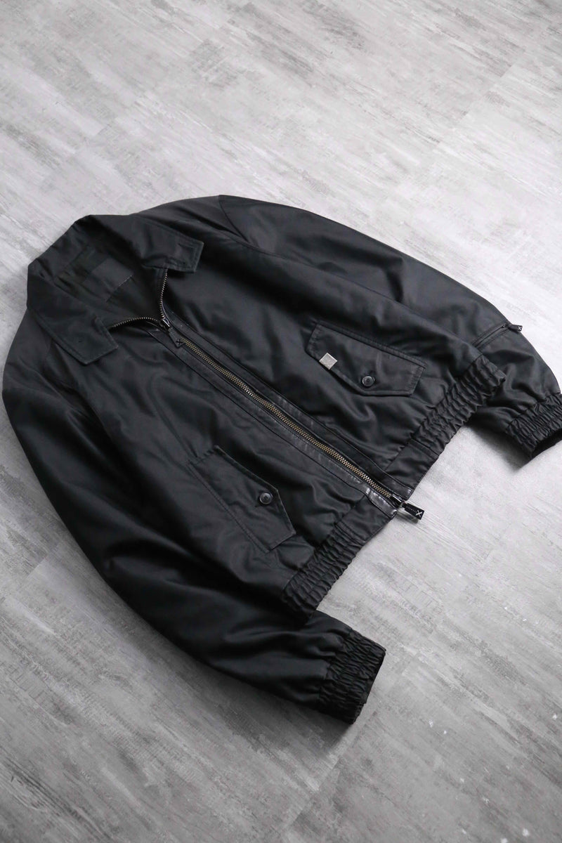 RICHMOND leather switch G-9 type harrington jacket