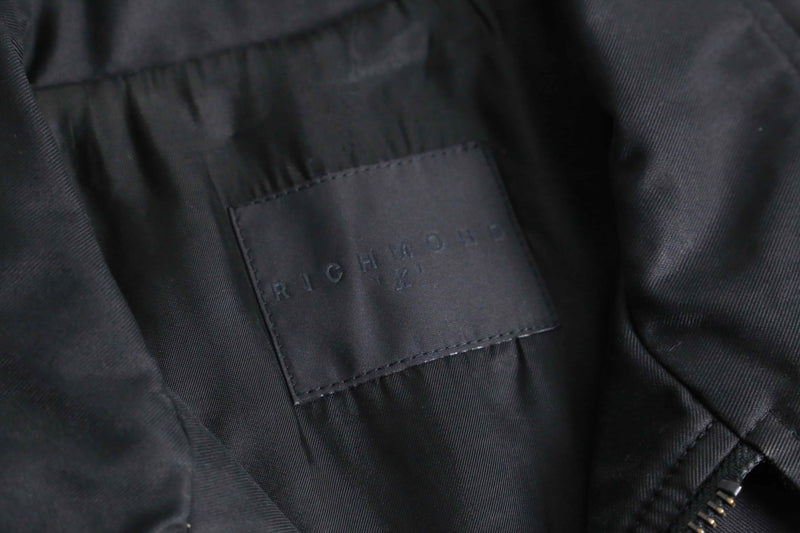 RICHMOND leather switch G-9 type harrington jacket