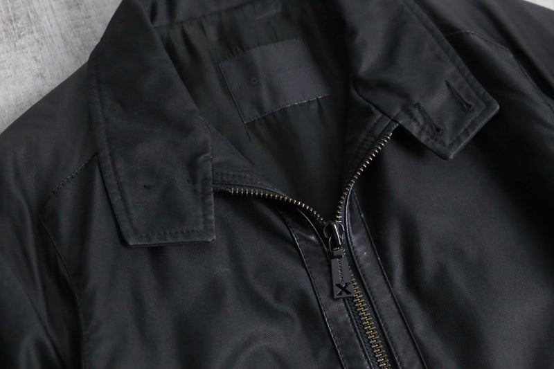 RICHMOND leather switch G-9 type harrington jacket