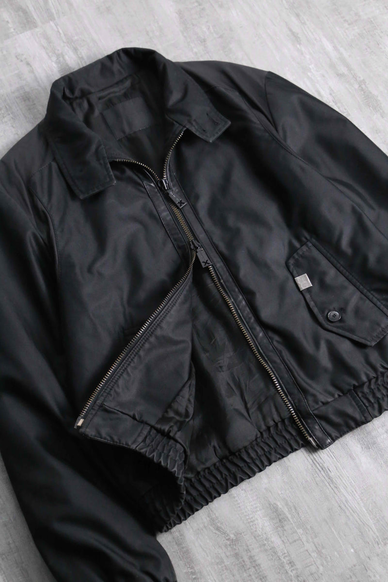 RICHMOND leather switch G-9 type harrington jacket