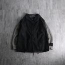 1940-50s french vintage moleskin × pique combi work jacket