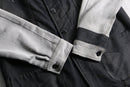 1940-50s french vintage moleskin × pique combi work jacket