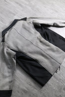 1940-50s french vintage moleskin × pique combi work jacket