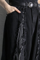 "Re:make" wide flare black denim pants