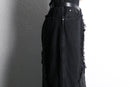 "Re:make" wide flare black denim pants