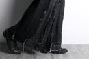 "Re:make" wide flare black denim pants