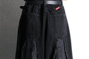 "Re:make" wide flare black denim pants