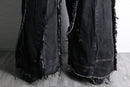 "Re:make" wide flare black denim pants