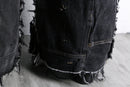 "Re:make" wide flare black denim pants