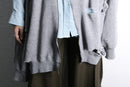 "Re:make" damaged sweat docking stripe shirt