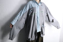 "Re:make" damaged sweat docking stripe shirt