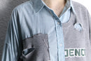 "Re:make" damaged sweat docking stripe shirt
