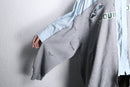 "Re:make" damaged sweat docking stripe shirt
