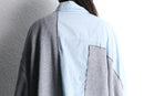 "Re:make" damaged sweat docking stripe shirt