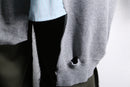 "Re:make" damaged sweat docking stripe shirt