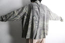 paisley pattern drape silk shirt