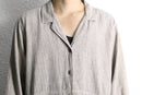 linen×rayon blend stripe shirt jacket