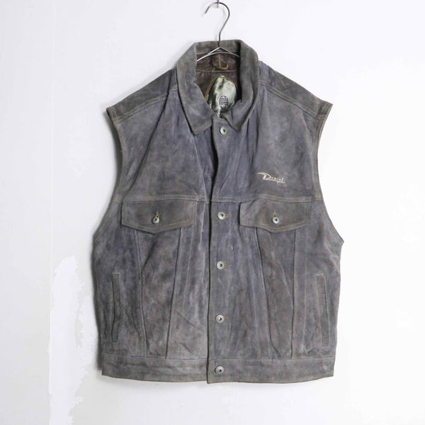 ”DIESEL” fade color tracker design suede vest