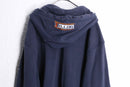 navy color logo design boro 加工 zipup hoodie