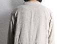 linen×rayon blend stripe shirt jacket