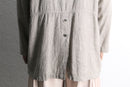 linen×rayon blend stripe shirt jacket